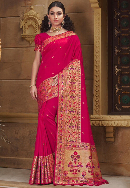 Beautiful Branded Printed Hand Weaving Party wear saree for Weaving Woven