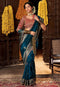 Banarasi pure Silk Readymade and Easy Saree  with Contrast Border