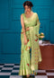 Banarasi Style Art Silk Saree With Blouse in Light Green for Woven style