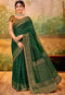 Chiffon Bandhani Woven Saree with Tasseled Border traditional women