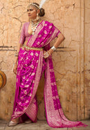 Woven Georgette Saree with Weaving Butta Border For Festival Wear