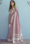 Trendy Linen Saree With Chikankari Weaved Border for girls