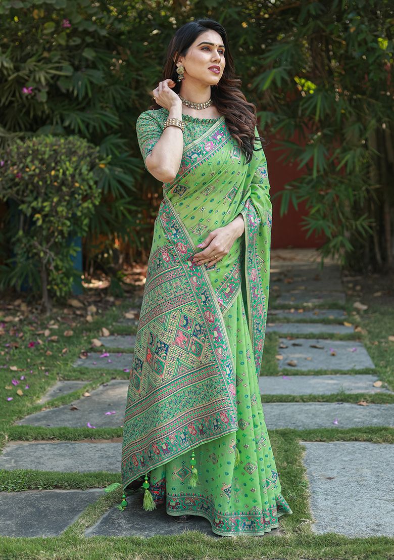 Original Pashmina Soft Cotton Saree with Cotton Broad for Casual Wear Saree