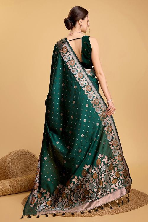 woven faux banarasi zari silk sarees with  Weaving Work Contemporary saree