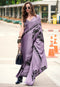 Bollywood Latest Printed Wear lavender Color Saree for woven wear