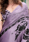 Bollywood Latest Printed Wear lavender Color Saree for woven wear