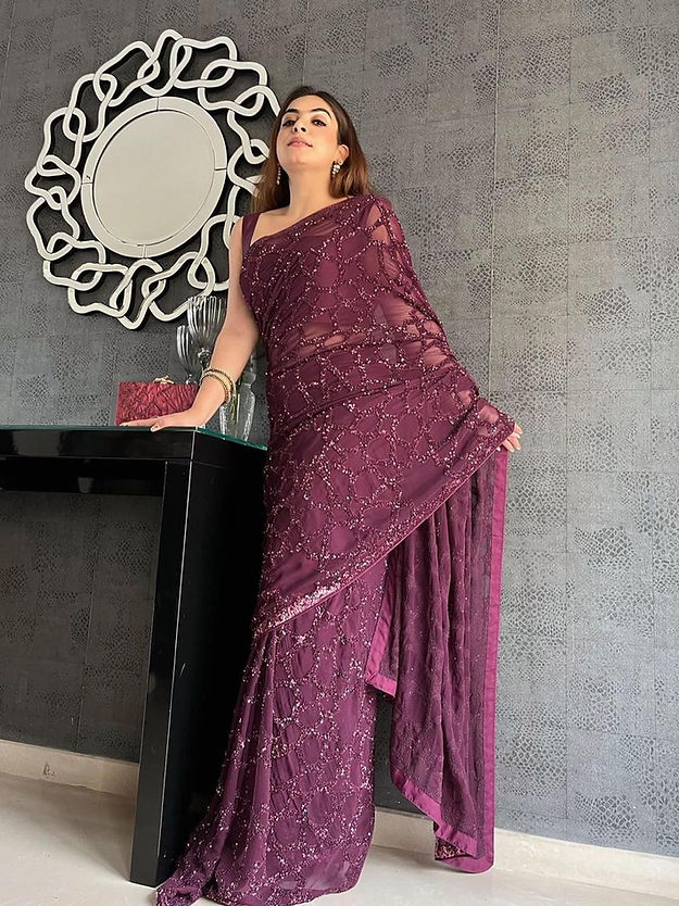 Excellent wine Color Soft Silk Designer Patta Sarees