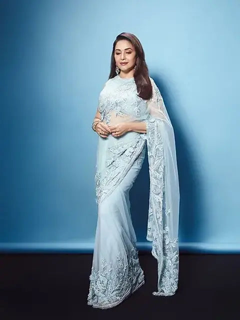 Elegant Sky Blue Color Soft Silk Function Wear Sarees