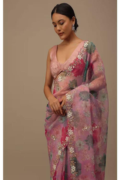 Designer One piece cotton Silk Jacquard Saree for daily wear