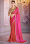 Fancy Designer Satin Chiffon Organza Embroidered Fancy Saree Sari for woven