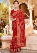 Georgette Engagement Traditional Saree with Resham work for girls collection