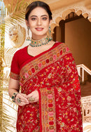 Georgette Engagement Traditional Saree with Resham work for girls collection