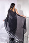 Designer One Piece Black Colored Silk Heavy Sequence Embrodairy work Saree