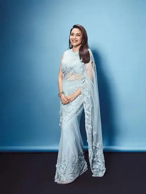 Elegant Sky Blue Color Soft Silk Function Wear Sarees