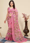 Floral Embroidered Banarasi Pure Soft Silk Fancy Saree Sari for woven