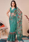 Resham Embroidered Light Weight  Saree for Traditional Party Festival Wedding Wear Saree