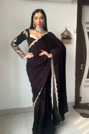 Evergreen Black Maroon Color Soft Silk  Sarees for daily Wear collection