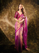 Engrossing Light Purple Color Banarasi Pure Soft silk printed saree