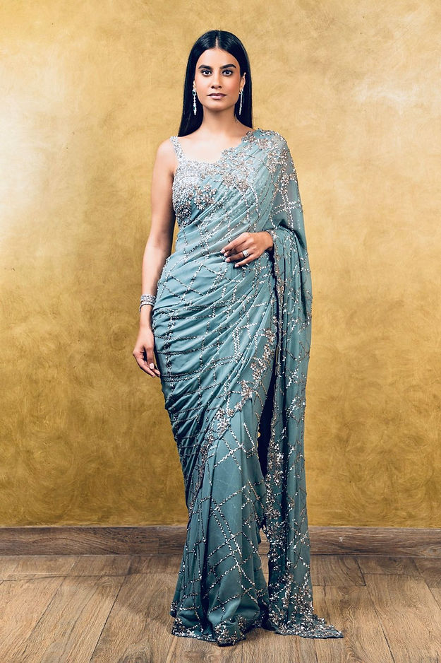 Excellent Grey Color Soft Silk Designer Jacquard Sarees