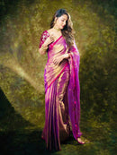 Engrossing Light Purple Color Banarasi Pure Soft silk printed saree