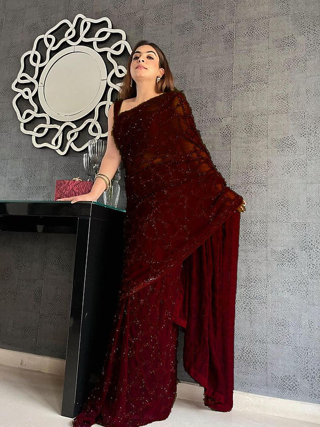 Excellent Maroon Color Soft Silk Designer Patola Sarees for woven