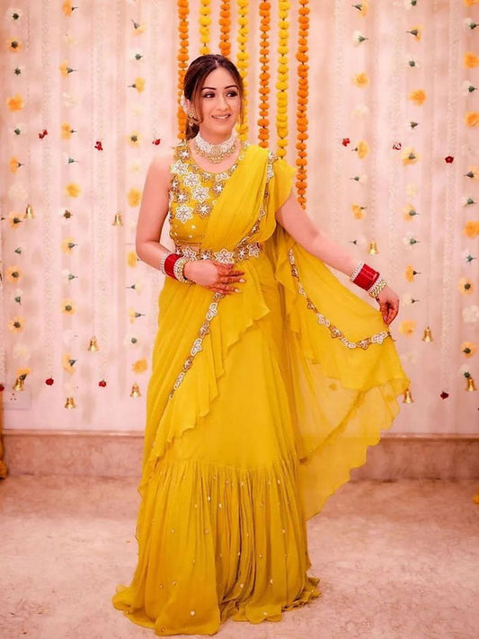 Elegant Pale Yellow Color Soft Silk Sarees for woven