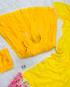 Yellow Color Beautiful Designer Party Wear Gown
