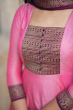 Menaka Series collection Pure cotton temple Anarkali