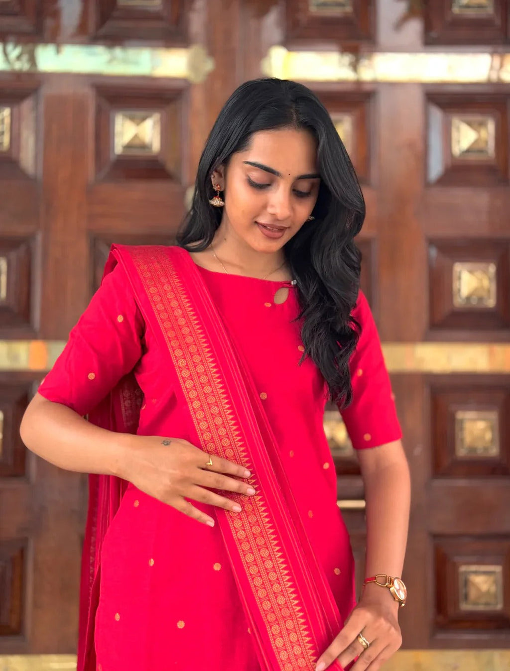 PURE COTTON SUIT SET WITH LINING