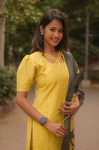 Sunray Grace Kurti Set €“ Mustard Cotton Charm