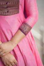 Menaka Series collection Pure cotton temple Anarkali