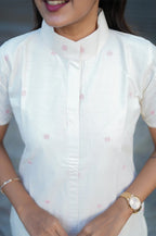 Ivory Pink Handloom Co-ord Set