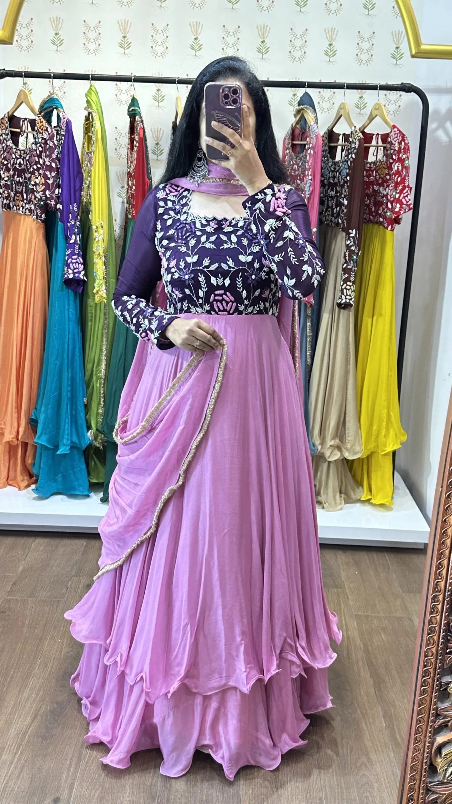 Nitya  Purple & Pink