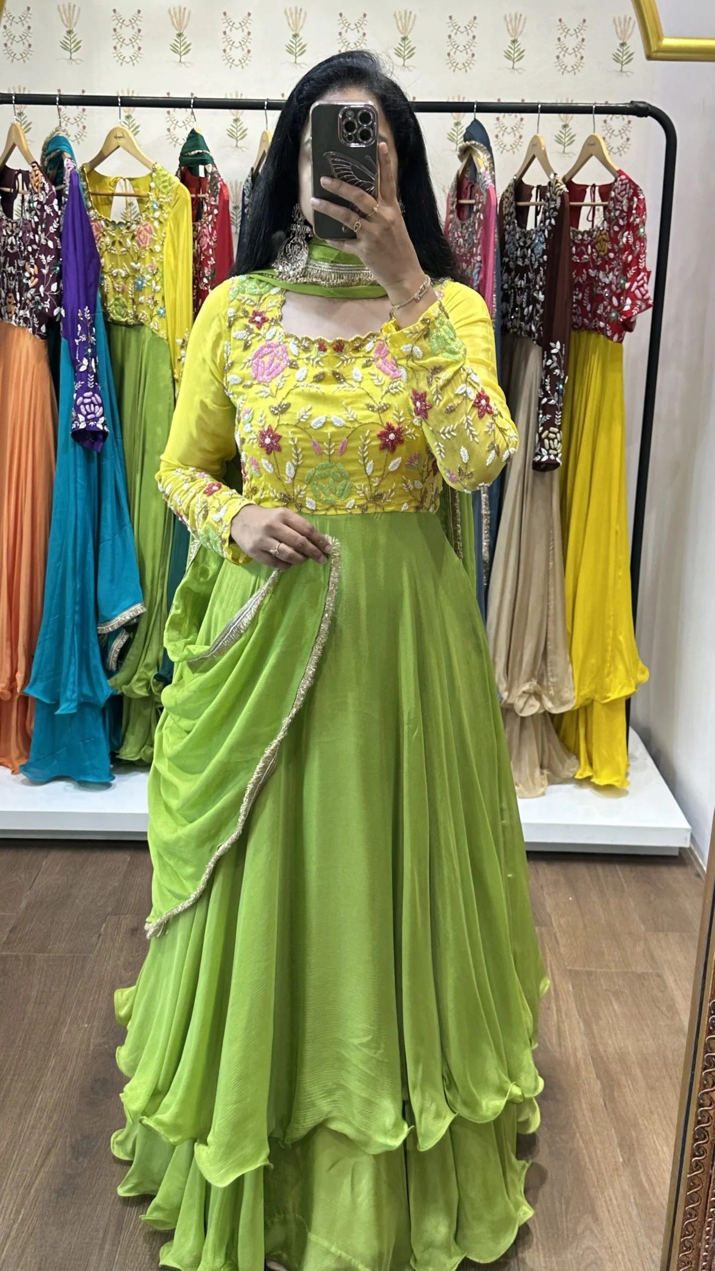 Nitya  Yellow & Green