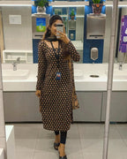 Beautiful Cotton Printed Kurti With Dupatta