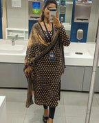Beautiful Cotton Printed Kurti With Dupatta