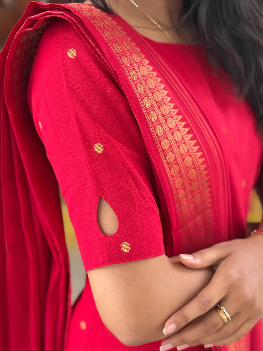 PURE COTTON SUIT SET WITH LINING