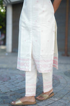 Ivory Pink Handloom Co-ord Set