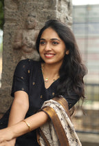 Meenakshi - Black Silk Duppatta Guy