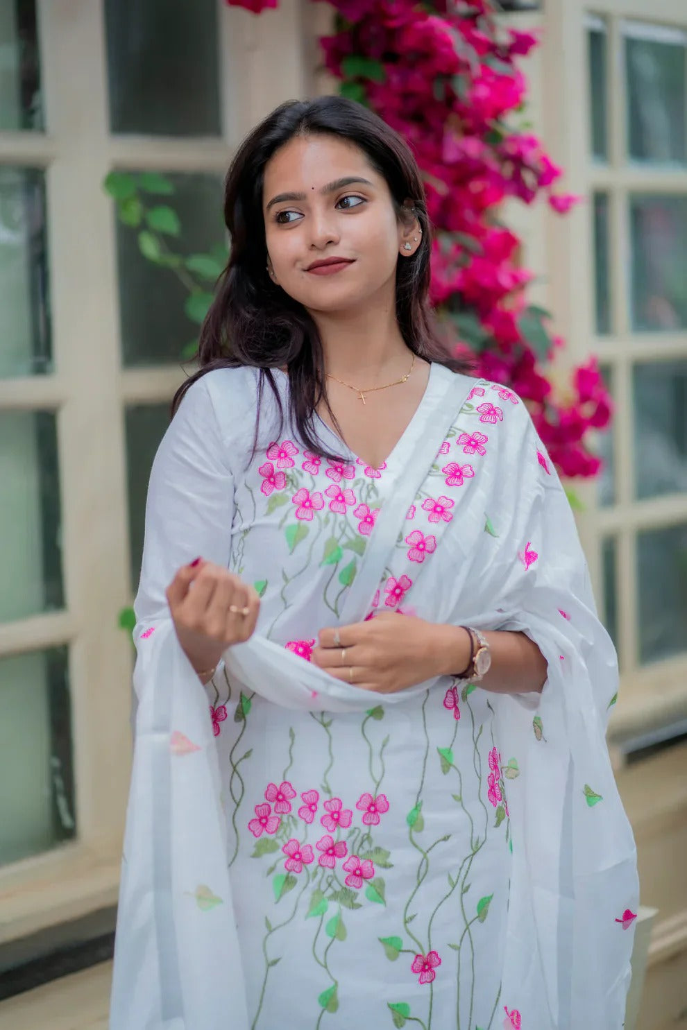 Grace in Every Thread  This white cotton kurta set