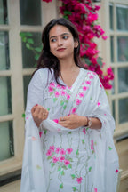 Grace in Every Thread  This white cotton kurta set