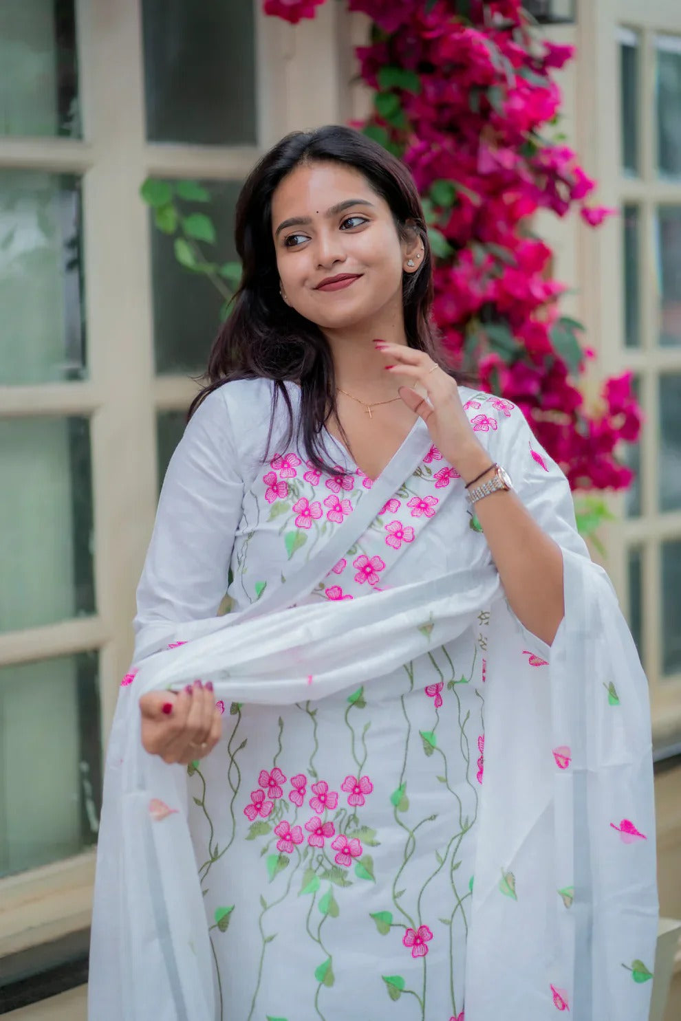 Grace in Every Thread  This white cotton kurta set