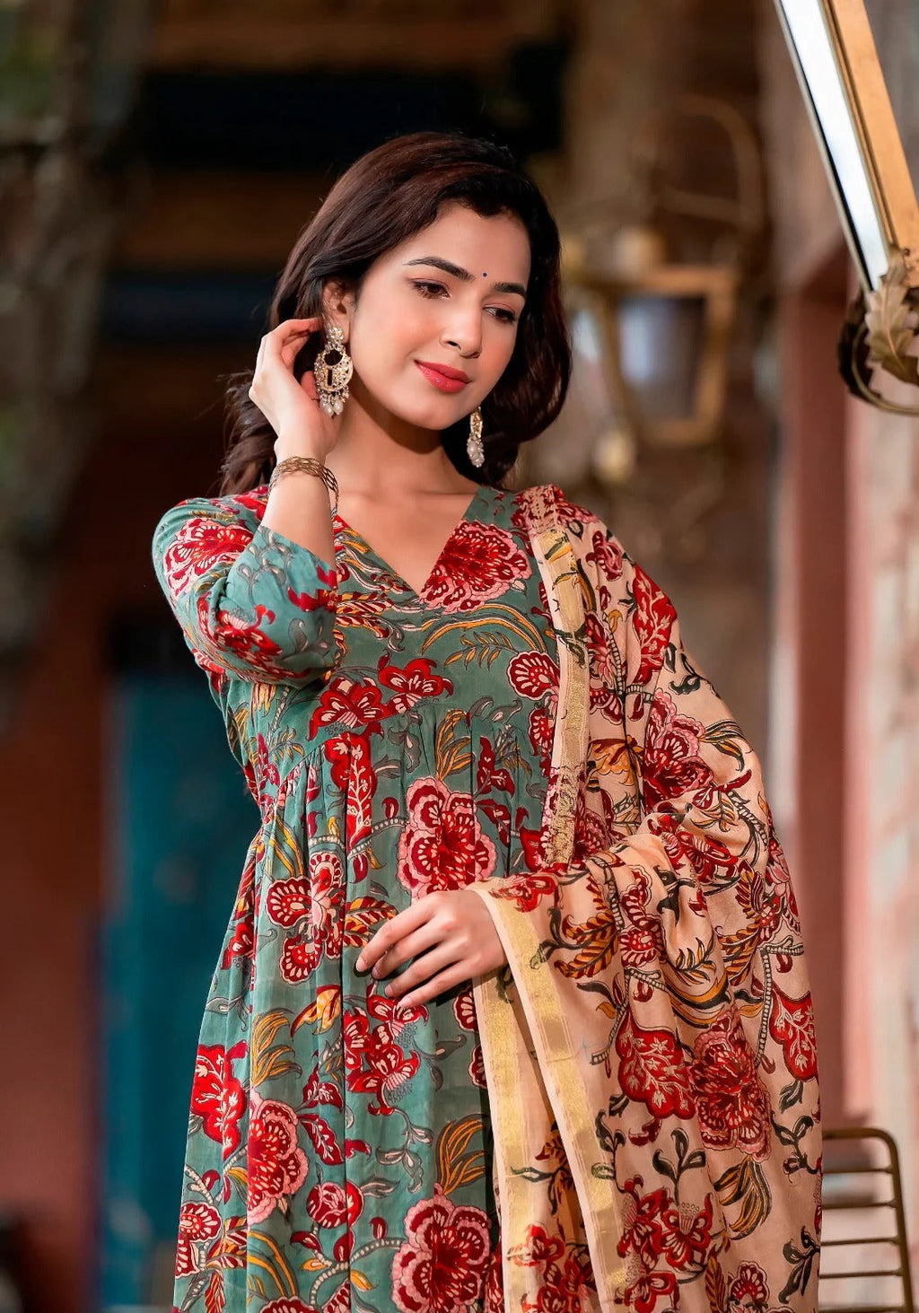 Rustic Bloom Pure Viscose Kurta Set