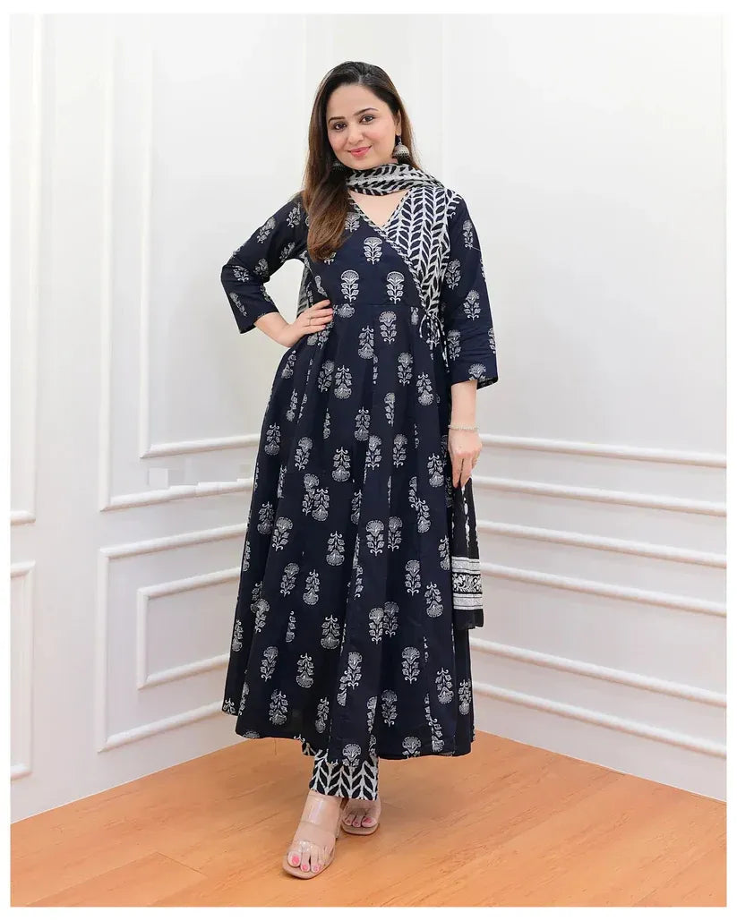 Blue Harmony Flared Suit Set