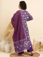Women‚¬„¢s Viscose Anarkali Kurta and Pant Set with Dupatta