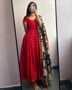 Sharanya Flared Kurta & Dupatta