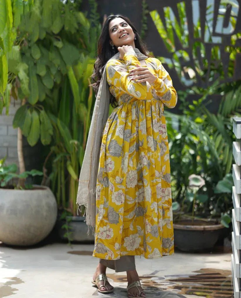 Golden Radiance Viscose Suit Set