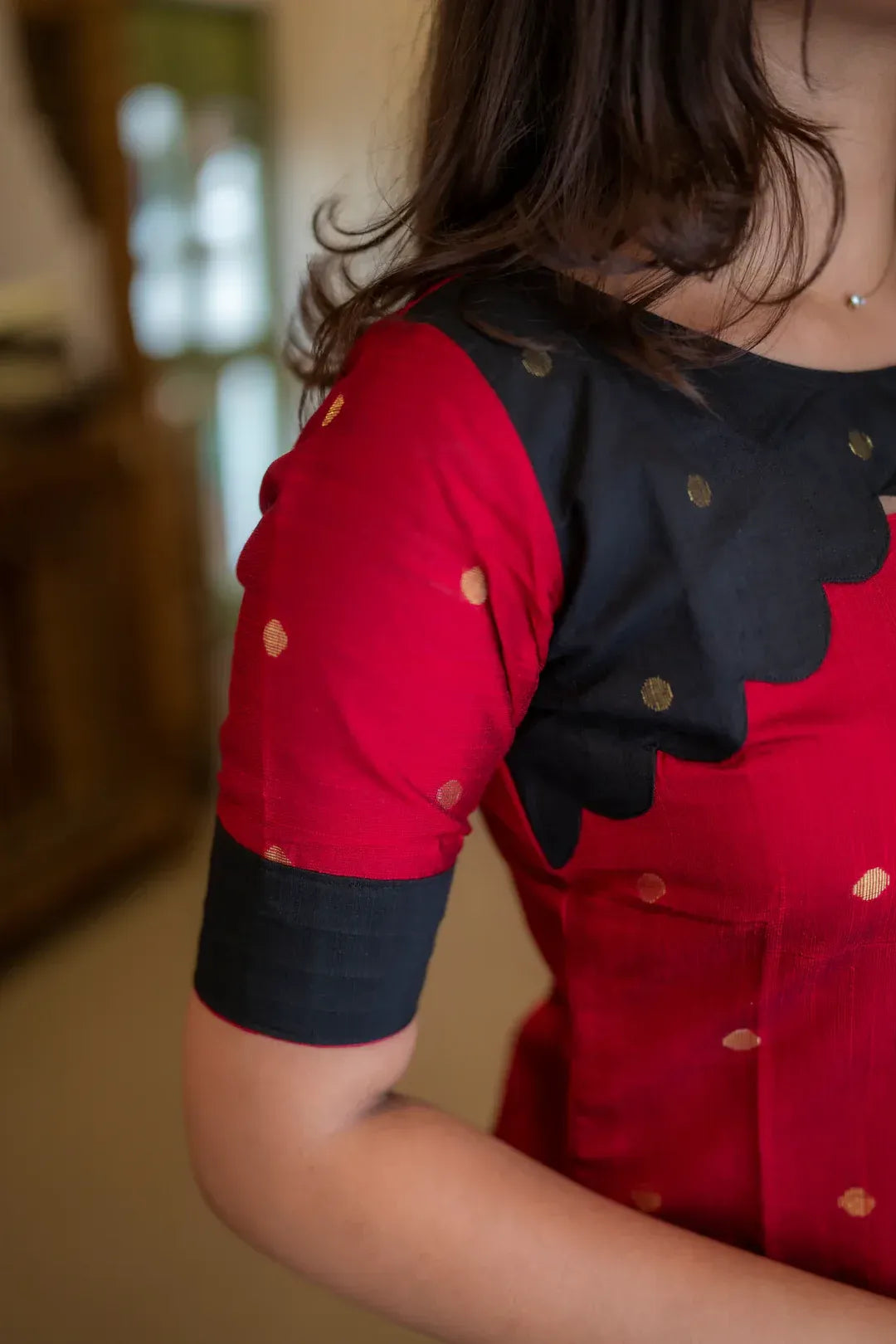 RAWSILK KURTA PANT WITH KALAMKARI DUPATTA