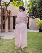 Tide Pink Handpainted Cotton Suit Set