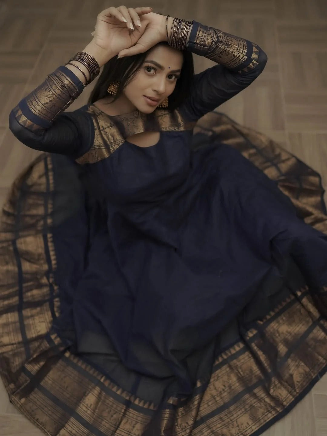 Signature Kanchi Cotton Anarkali & Dupatta